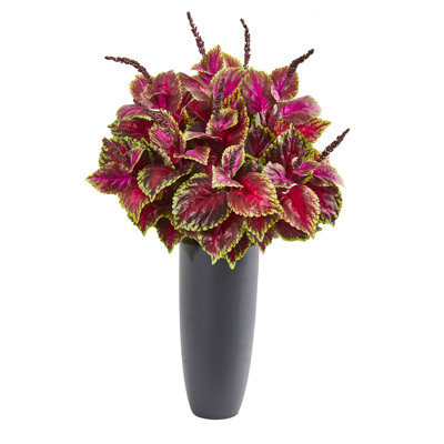 Plante coleus artificielle en pot de fleurs
