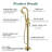 Freestanding Floor-mount Tub Filler With Hand Shower, Round Design, 2-handle-120077778