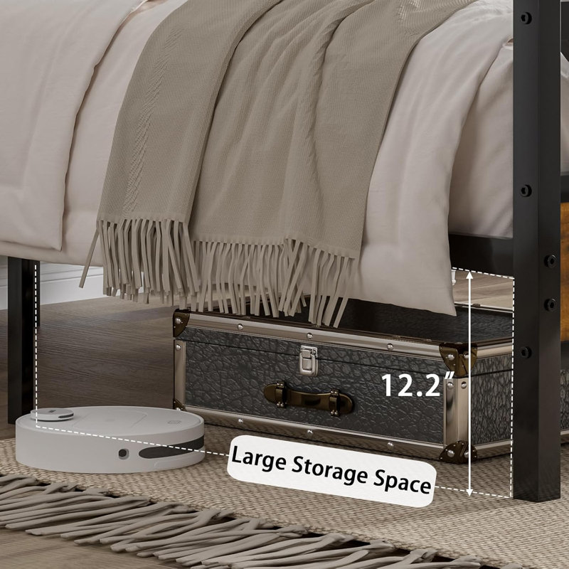 Wykeisha Platform Bed, Twin, Brown