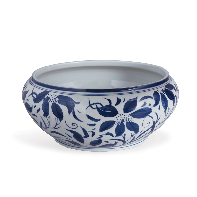 Bassin central bleu floral