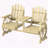 Garden Bench Fir Wood High Backrest Weather Resistant-1907449903