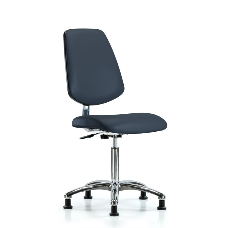 Saoirse Vinyl Clean Room Chair, Glides, Imperial Blue