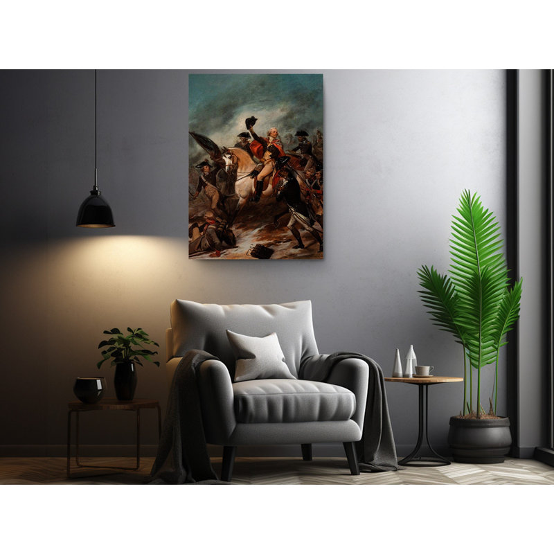 Reproduction d'art sur toile, Alonzo Chappel George Washington à Princeton, 1777, H 30 po x l 20 po