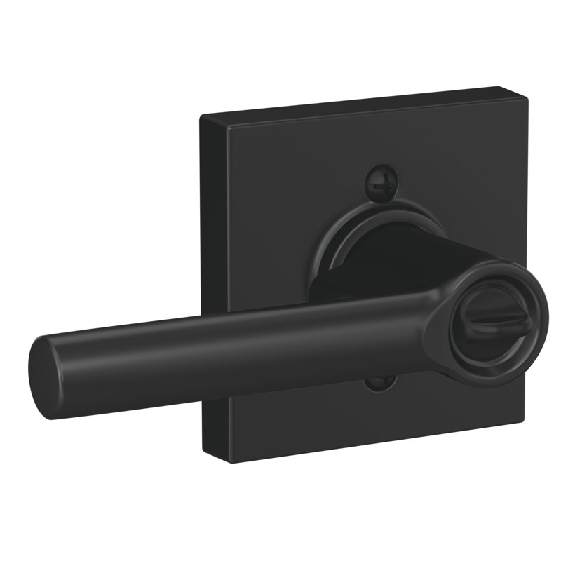 Broadway Keyed Entry Lever with Collins Trim, Matte Black, Keyed Alike, Yes