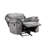 Arisa 3Pc Sofa, Loveseat, Chair Manual Recliner Set, Gray Faux Leather