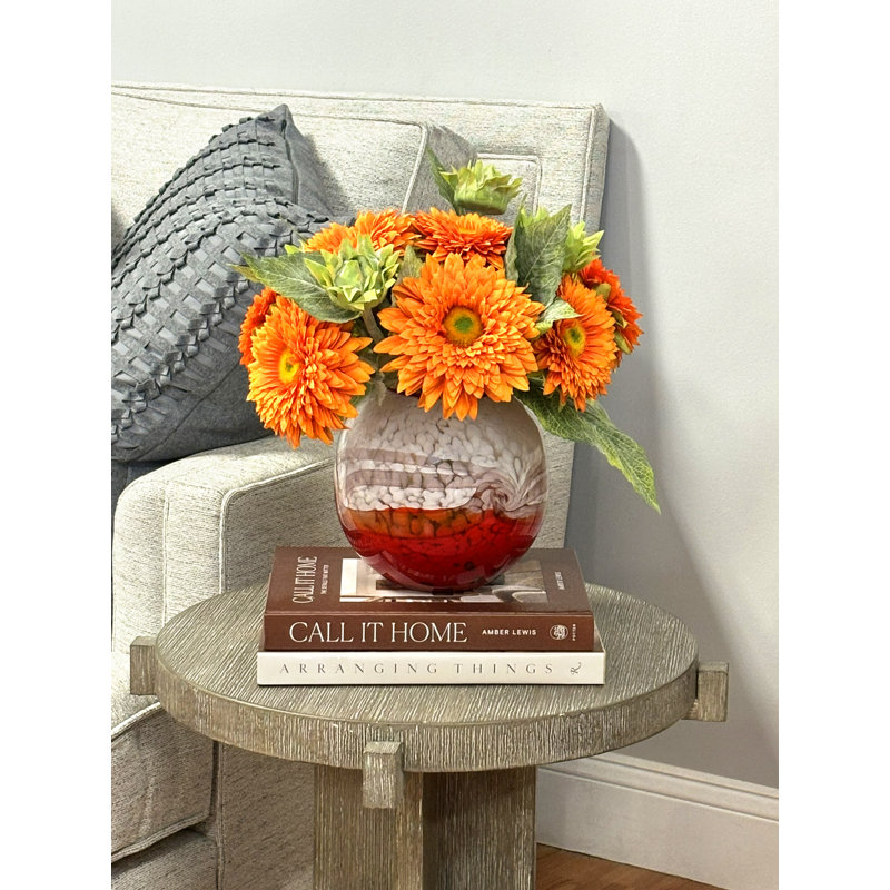 Tournesols disposés dans un vase en verre, Branca