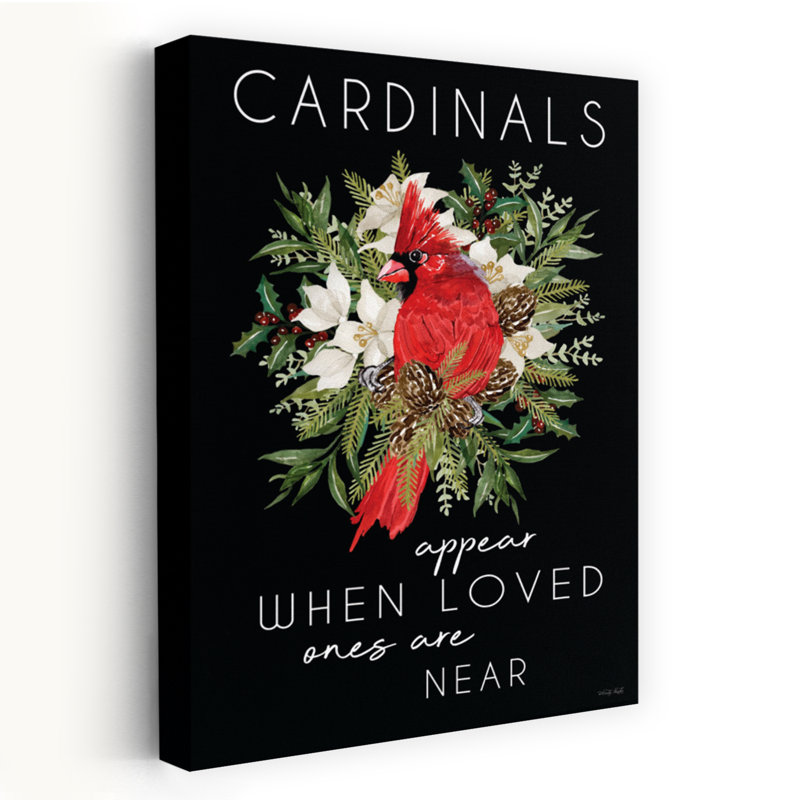 Cardinals, art contemporain abstrait, oiseau, nature, H 24 po x l 16 po
