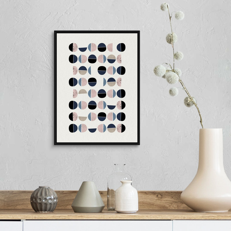 Reproduction d’art sur toile, "Mid Century soft luxe 9" par Urban Epiphany, H 18 po x l 14 po x P 1,75 po, Cadre noir