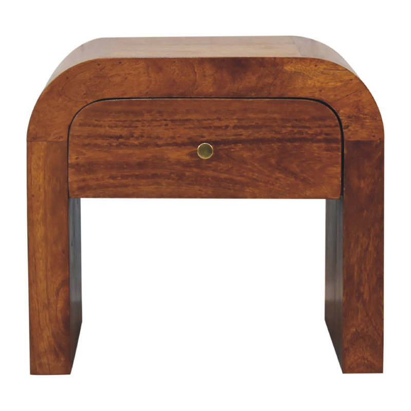 Aviance 17.7'' W Solid Wood Nightstand, Brown
