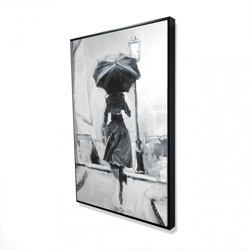 " Woman Running In The Rain "