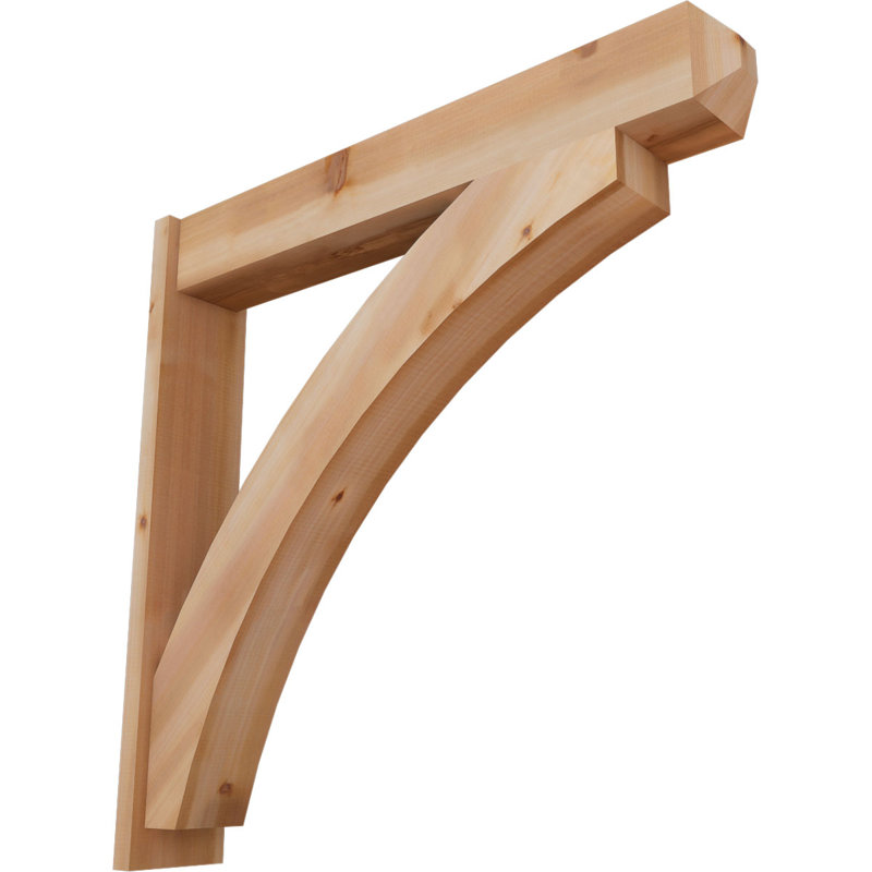 Thorton Craftsman Rustic Wood Outlooker,  44" D x 44" H , 7 1/2" W Western Red Cedar (Smooth)