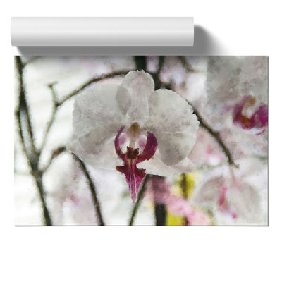 Orchid Flowers Painting - Frameless Print