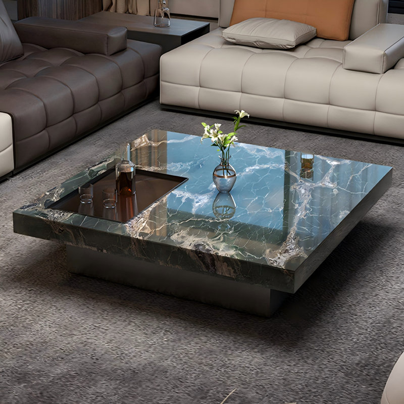 Table basse 39,37 "Modern Minimalist, 11.81" H x 39.37" L x 39.37" W