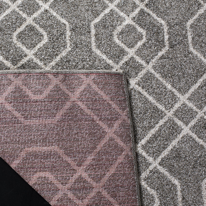 Thornbury Performance Geometric Rug Lococo Hand Tufted Wool Floral Rug Keep Collection, Rectangle 8' x 10'