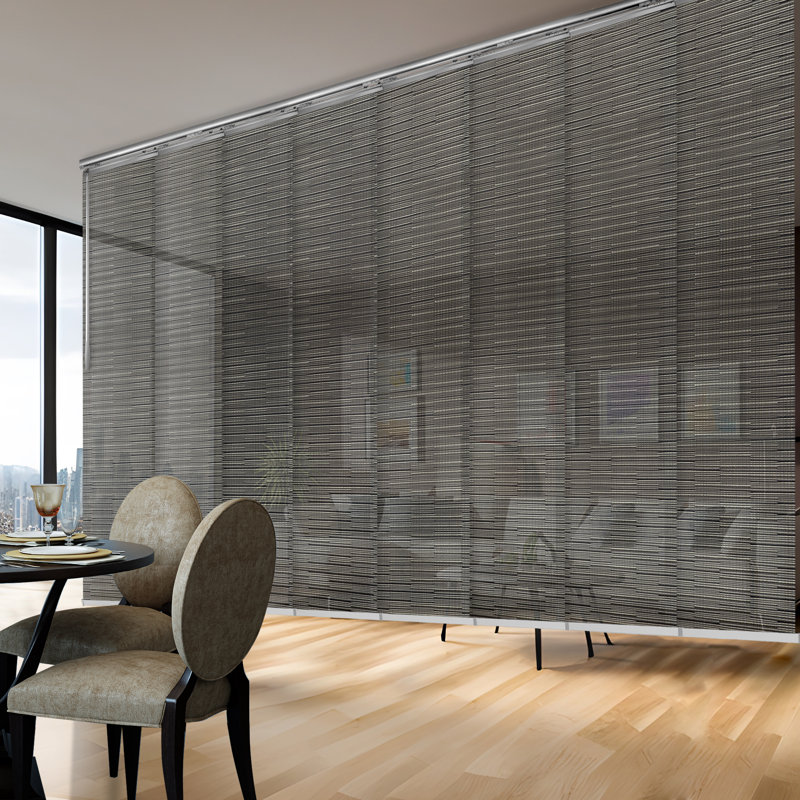 Rail extensible 8 panneaux Dusky Filigiree, Nickel satiné, L 116 po x L 175 po