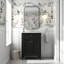 Meuble-lavabo 24 po avec 2 portes et tiroir escamotable, armoire de rangement de salle de bain avec lavabo, portes à fermeture en douceur avec organisateurs-126278516