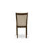 Cet ensemble de salle à manger en bois 7 pièces comprend une table à piédestal et 6 chaises Parson en lin brun clair avec dossier rembourré - Noyer antique-983083351-1004186772-1004186774