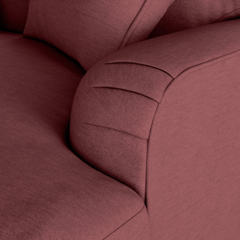Adaku 3 Seater Sofa , Plum, Burnished Beech