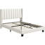 Upholstered Bed Frame with Channel Tufted Headboard-77082584-77082585