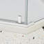 Porte de douche pivotante en blanc mat - verre trempé transparent de 1/4 po de 34,75 po x 72 po
