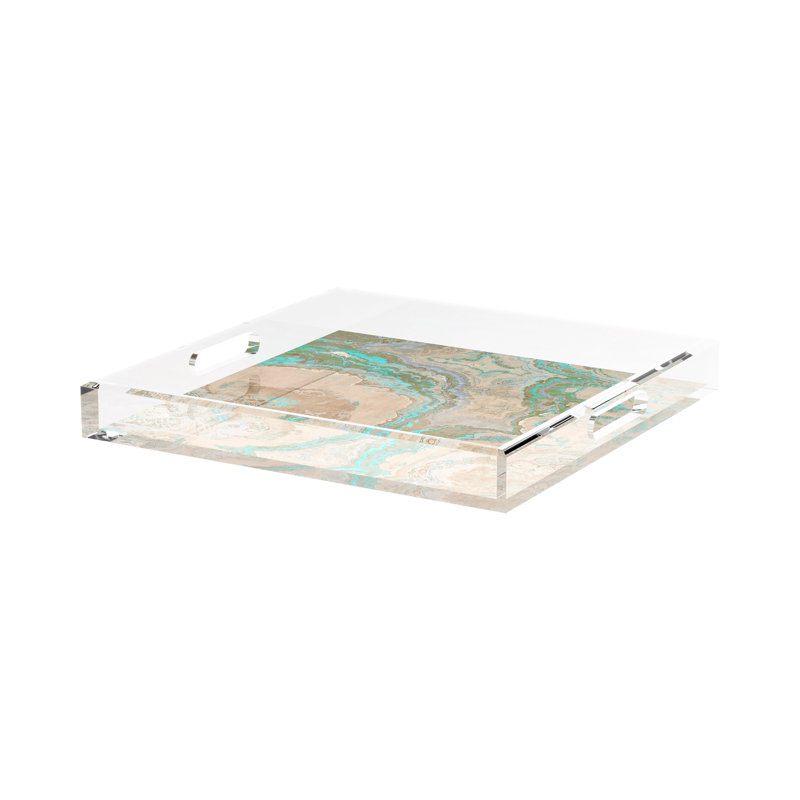 Plateau décoratif Agate, L 15 po x P 15 po x H 2 po