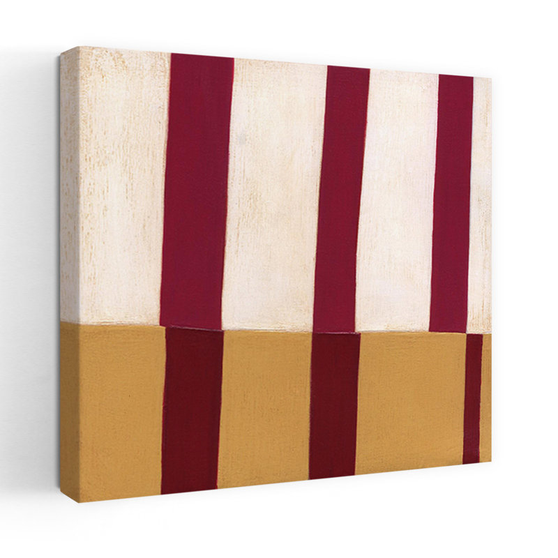 Broken Stripes 2, art contemporain abstrait, H 24 po x l 24 po