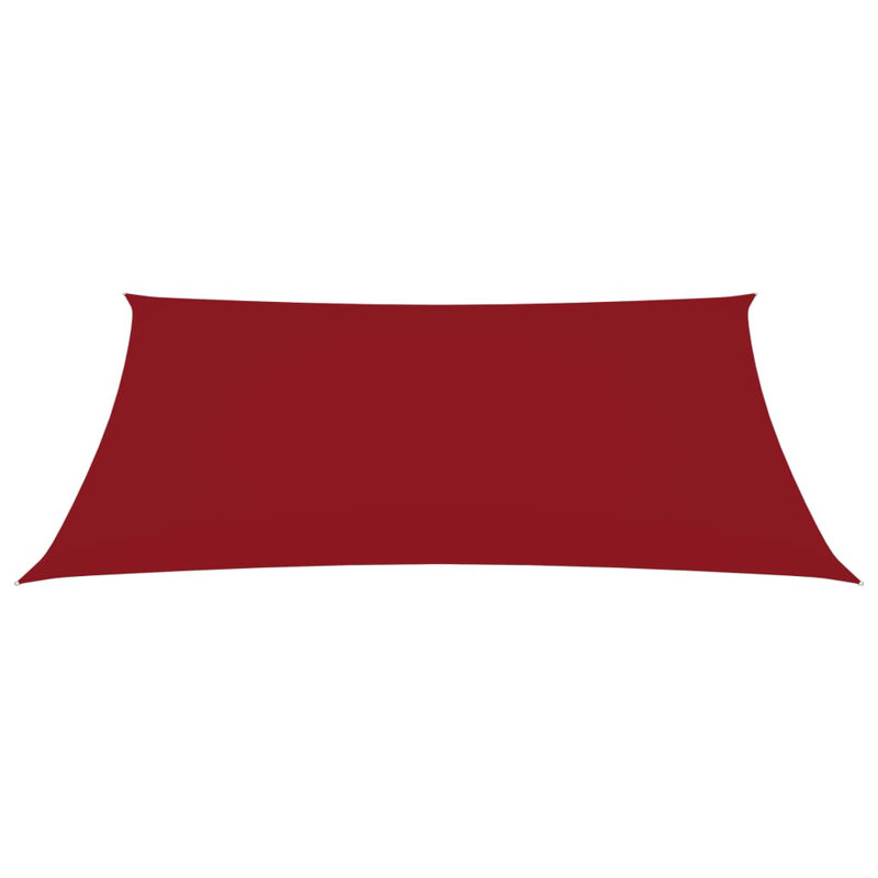Aerie 2.5m x 3.5m Rectangular Shade Sail, 700cm x 500cm, Red