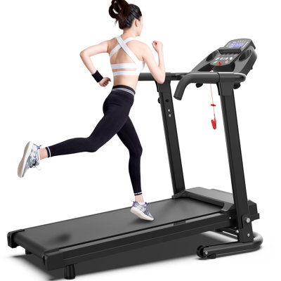 300 Lbs Capacity Foldable Treadmill With 2.5hp Motor, Handles, Control & Led Display For Home And Office Use - Smart Regular Exercise Reports Training Plans Portable 2.5hp, Load, Button Controls, 62
