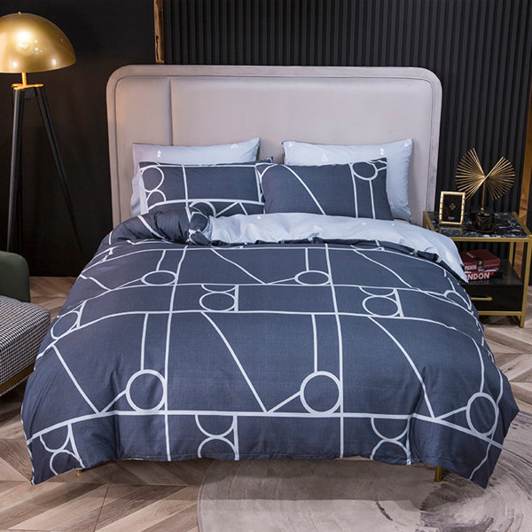 Housse De Couette Georges Rech – 260x240 Cm – Noir Et Blanc – Bon état