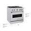 ZLINE 30 in. Classic Gas Range with DuoPro Cooktop and Convection Oven in Black Stainless Steel-857920602-857920600