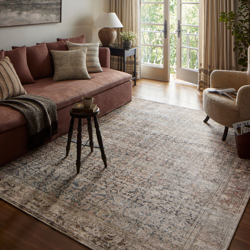 Amber Lewis x Loloi Georgie Multi / Spice Area Rug, Rectangle 8'4" x 11'6"