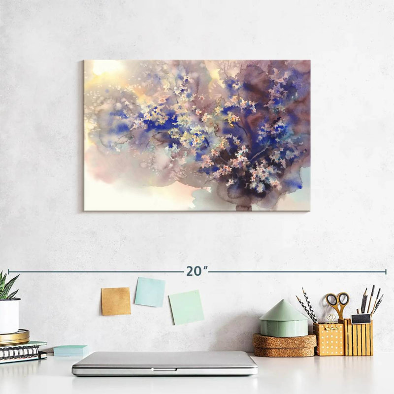 Avery Cherry Floral Abstract, 8" H x 12" W