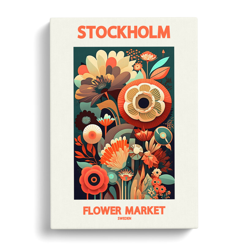 XMKTMKT-556 Stockholm Flower Market Exhibition 11 - Wrapped Canvas, 50cm H x 35cm W x 3cm D