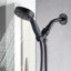 Tête de pulvérisation à main en bronze huilé - 5 modes de fonctionnement, support stable, ABS, avec motifs de douche à boyau haut, couleur d'usure-120883102