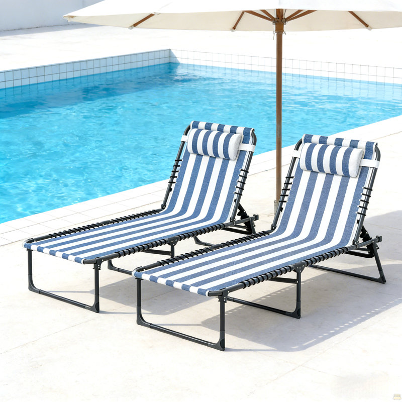2 chaises d'extérieur, 2 chaises pliantes, 2