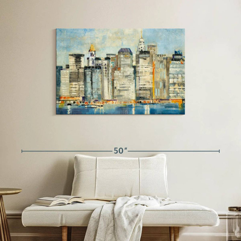 Sireci Waterfront Skyline, 26" H x 39" W