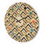 Triangle doré noir et blanc - Horloge murale Mid-Century-63617309