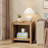 Farmhouse rectangle End Table with Open Shelf