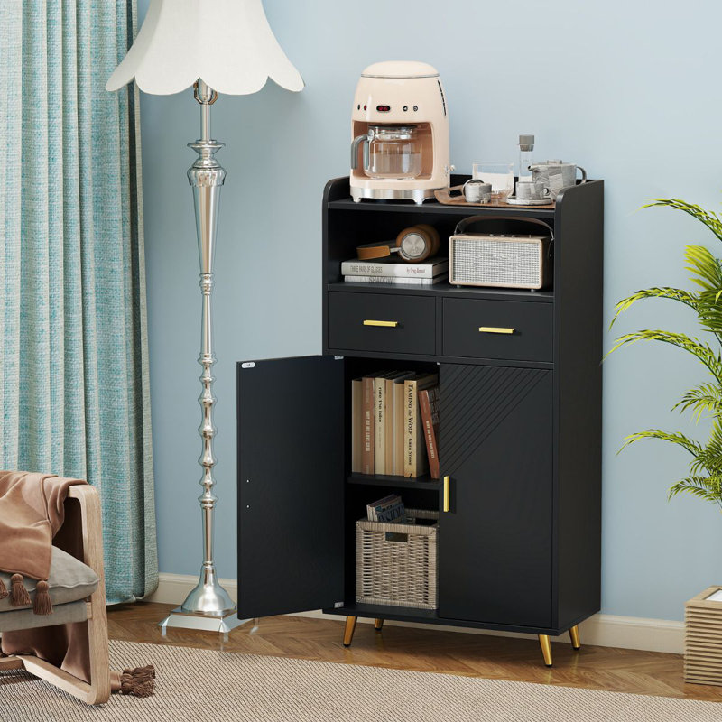60cm Sideboard, Black