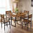 5 Pieces Dining Room Set 39.4" Round Dining Table Set for 4 Kitchen Table and Chairs