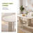 Oval Dining Table Set with 6 Chairs, White & Beige, Dining Room-544615444