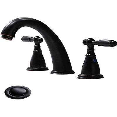 Widespread 2-handle Bathroom Faucet with Drain Assembly