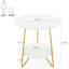 Table de bout ronde 18,7 po en faux marbre 18,7 po