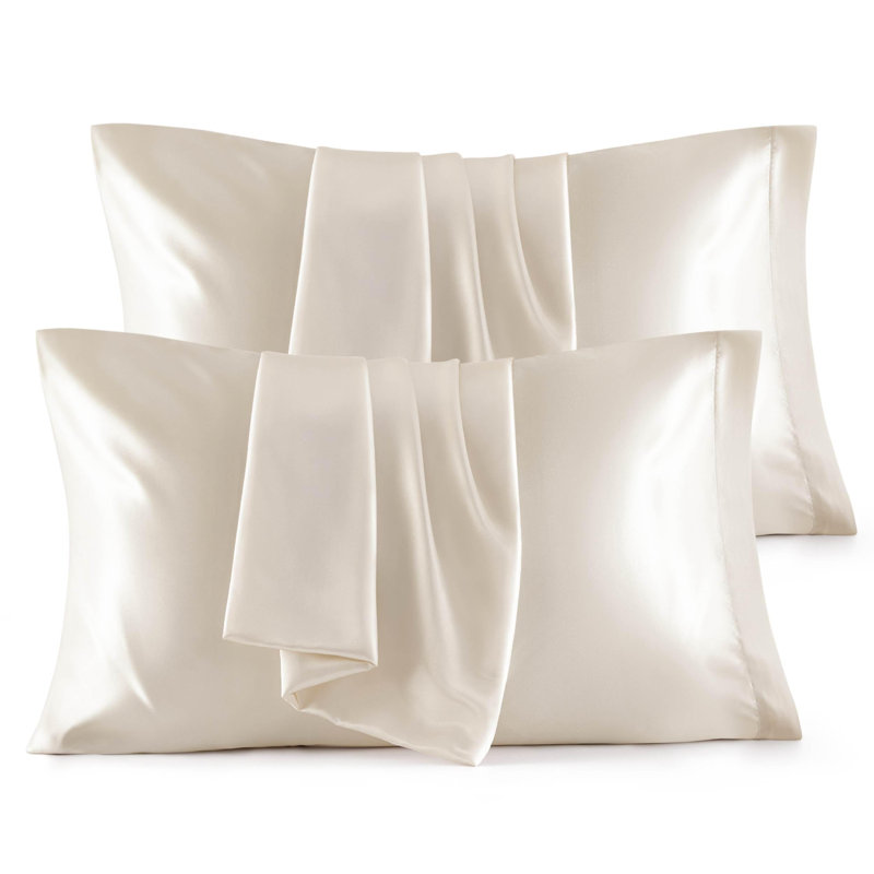 Polyester Pillowcase with Envelope Closure, Beige, Queen Pillowcase 