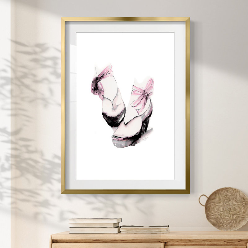 Plateforme de ballet - impression encadrée, H 28,5 po x l 20,5 po, Doré