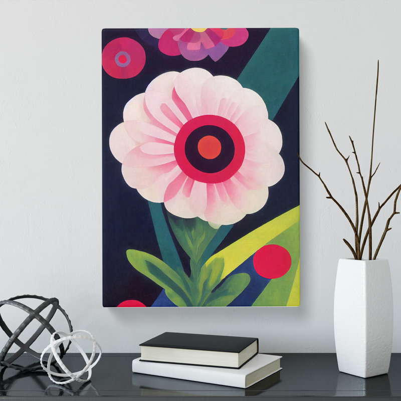 Carnation Flower Abstract - Wrapped Canvas, 76cm H x 50cm W x 3cm D