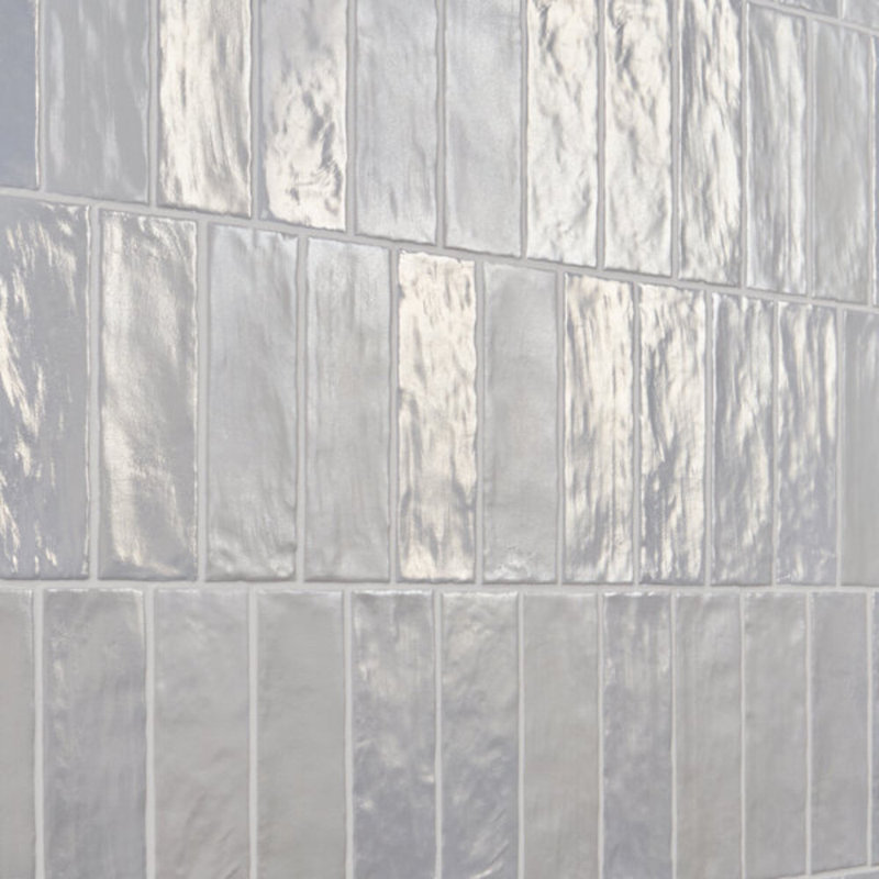 Montauk 2x8 Mixed Finish Ceramic Tile, Sky Blue