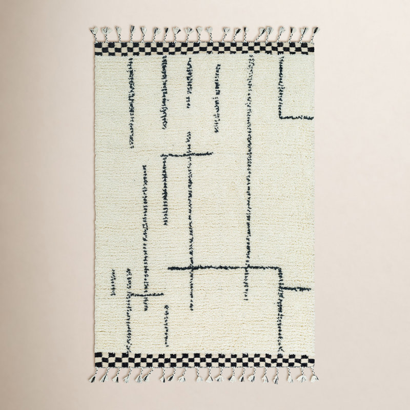 Keon Wool Abstract Indoor Rug, Rectangle 9' x 12'