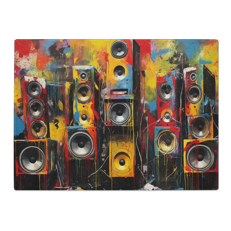 Speakers Expressionism  Glass Chopping Board