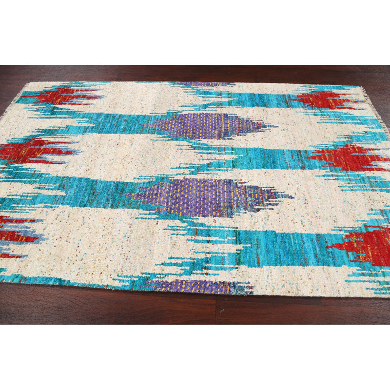 One-of-a-Kind 4'11" X 7'8" New Age Area Rug in